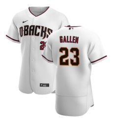 Men Arizona Diamondbacks 23 Zac Gallen Men Nike White Crimson Flex Base Home Team MLB Jersey