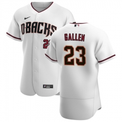 Men Arizona Diamondbacks 23 Zac Gallen Men Nike White Crimson Flex Base Home Team MLB Jersey