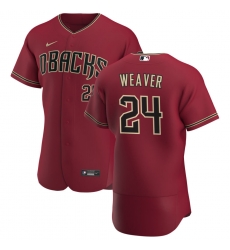 Men Arizona Diamondbacks 24 Luke Weaver Men Nike Crimson Flex Base Alternate Team MLB Jersey