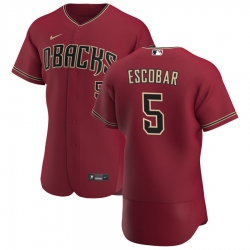 Men Arizona Diamondbacks 5 Eduardo Escobar Men Nike Crimson Flex Base Alternate Team MLB Jersey