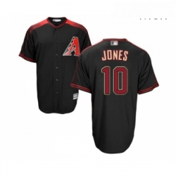 Mens Arizona Diamondbacks 10 Adam Jones Replica Black Brick Alternate Home Cool Base Baseball Jersey 