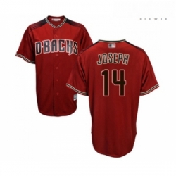 Mens Arizona Diamondbacks 14 Caleb Joseph Replica Red Brick Alternate Cool Base Baseball Jersey 