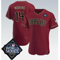 Men's Arizona Diamondbacks #14 Gabriel Moreno Jersey 2023 World Series Flex Base