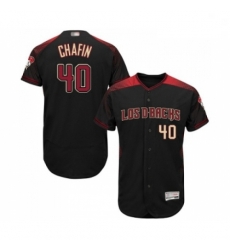 Mens Arizona Diamondbacks 40 Andrew Chafin Black Alternate Authentic Collection Flex Base Baseball Jersey