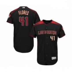 Mens Arizona Diamondbacks 41 Wilmer Flores Black Alternate Authentic Collection Flex Base Baseball Jersey