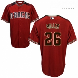 Mens Majestic Arizona Diamondbacks 26 Shelby Miller Authentic Red Alternate Cool Base MLB Jersey