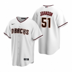 Mens Nike Arizona Diamondbacks 51 Randy Johnson White Home Stitched Baseball Jerse