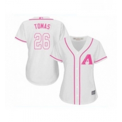 Womens Arizona Diamondbacks 26 Yasmany Tomas Replica White Fashion Baseball Jersey