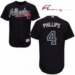 Men Atlanta Braves 4 Brandon Phillips Navy Flex Base Jersey