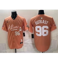 Men Atlanta Braves 96 OutKast Peach 2024 Atliens Peach With Outkast Patch Vapor Limited Stitched Baseball Jersey Men Atlanta Braves 96 OutKast Peach 2024 Atliens Peach With Outkast Patch Vapor Limited Stitched Baseball Jersey