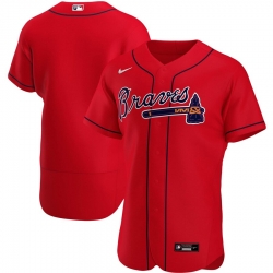 Men Atlanta Braves Men Nike Red Alternate 2020 Flex Base Official Team MLB Jersey