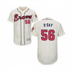 Mens Atlanta Braves 56 Darren O Day Cream Alternate Flex Base Authentic Collection Baseball Jersey