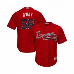 Youth Atlanta Braves 56 Darren O Day Replica Red Alternate Cool Base Baseball Jersey 