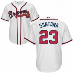 Youth Majestic Atlanta Braves 23 Danny Santana Replica White Home Cool Base MLB Jersey 