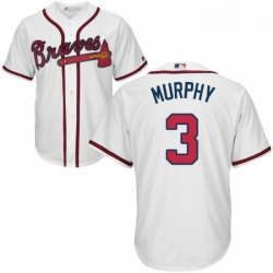 Youth Majestic Atlanta Braves 3 Dale Murphy Authentic White Home Cool Base MLB Jersey