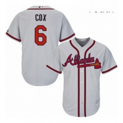 Youth Majestic Atlanta Braves 6 Bobby Cox Authentic Grey Road Cool Base MLB Jersey