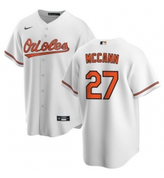 Men Baltimore Orioles 27 James McCann White Cool Base Stitched Jersey