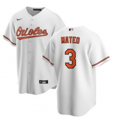 Men Baltimore Orioles 3 Jorge Mateo White Cool Base Stitched Jersey