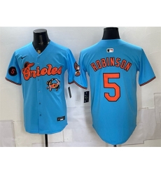 Men Baltimore Orioles  5 Brooks Robinson Blue With Patch Vapor Premier Limited Stitched Baseball Jersey