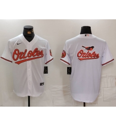 Men Baltimore Orioles Big Logo White 2024 Home Limited Cool Base Stitched Baseball Jersey 3