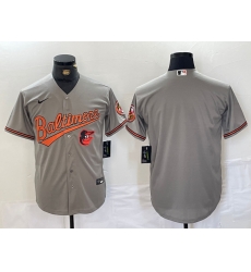 Men Baltimore Orioles Blank Gray Cool Base Stitched Jersey 5