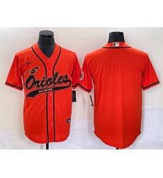 Men Baltimore Orioles Blank Orange Cool Base Stitched Jersey