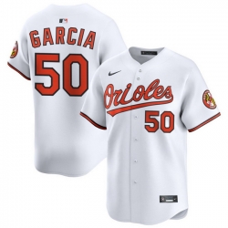 Men Baltimore Orioles Nike Home Limited Jersey White Garcia Rico 50