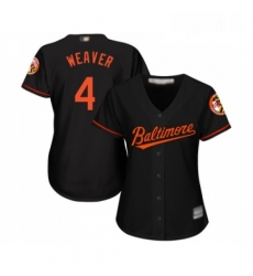 Womens Baltimore Orioles 4 Earl Weaver Authentic Black Alternate Cool Base Baseball Jersey 