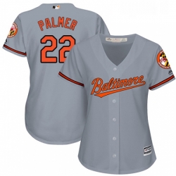 Womens Majestic Baltimore Orioles 22 Jim Palmer Authentic Grey Road Cool Base MLB Jersey