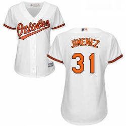 Womens Majestic Baltimore Orioles 31 Ubaldo Jimenez Replica White Home Cool Base MLB Jersey