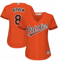 Womens Majestic Baltimore Orioles 8 Cal Ripken Authentic Orange Alternate Cool Base MLB Jersey