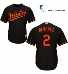 Youth Majestic Baltimore Orioles 2 Pedro Alvarez Authentic Black Alternate Cool Base MLB Jersey 