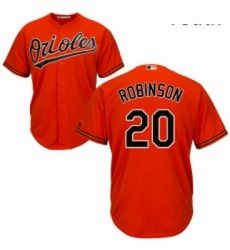 Youth Majestic Baltimore Orioles 20 Frank Robinson Authentic Orange Alternate Cool Base MLB Jersey