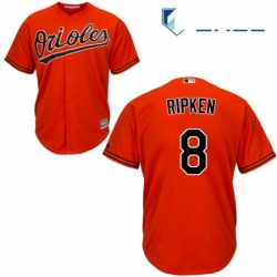 Youth Majestic Baltimore Orioles 8 Cal Ripken Replica Orange Alternate Cool Base MLB Jersey