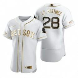 Boston Red Sox 28 J.D. Martinez White Nike Mens Authentic Golden Edition MLB Jersey