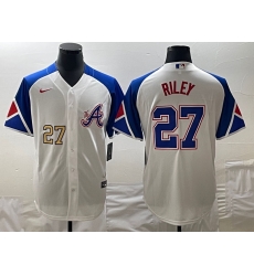 MLB Braves 27 Riley White City Connect Cool Base Men Jersey 1