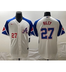 MLB Braves 27 Riley White City Connect Cool Base Men Jersey 2