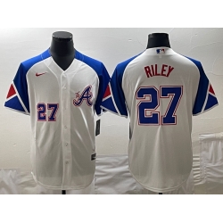 MLB Braves 27 Riley White City Connect Cool Base Men Jersey 5