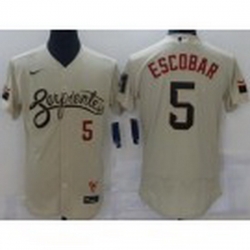 Men Arizona Diamondback 5 Eduardo Escobar Gold 2021 City Connect Stitched MLB Flex Base Nike Jersey