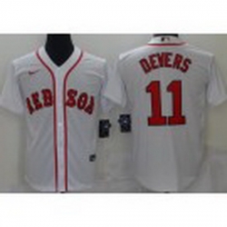 Men Boston Red Sox 11 Rafael Devers White New Cool Base Stitched Nike Jersey