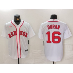 Men Boston Red Sox 16 Jarren Duran White Stitched Baseball Jersey