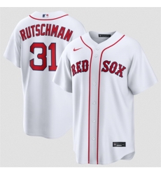 Men Boston Red Sox  31 Adley Rutschman White Cool Base Stitched Baseball Jersey
