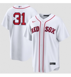 Men Boston Red Sox  31 Adley Rutschman White No Name Cool Base Stitched Baseball Jersey