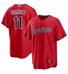 Men Cleveland Guardians 11 Jos E9 Ram EDrez Red Cool Base Stitched Baseball Jerse