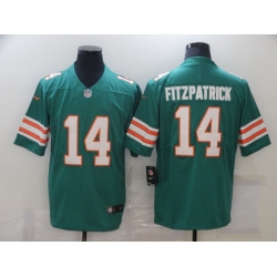 Men Miami Dolphins Ryan Fitzpatrick 14 Green Vapor Untouchable Limited Player Football Jersey