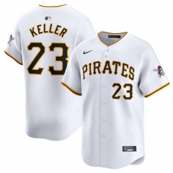 Men Pittsburgh Pirates 23 Mitch Keller White Home Limited Stitched Baseball Jersey