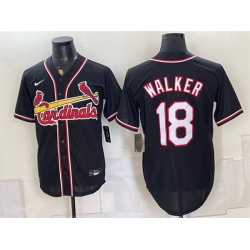 Men St  Louis Cardinals  18 Jordan Walker 2026 Fashion Replica Black Out Stitched Baseball Jersey