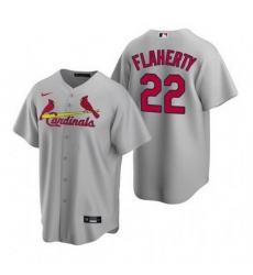 Men St  Louis Cardinals 22 Jack Flaherty Grey Cool Base Stitched Jersey