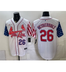 Men St  Louis Cardinals  26 JJ Wetherholt 2026 White Independence Day Vapor Premier Limited Stitched Baseball Jersey