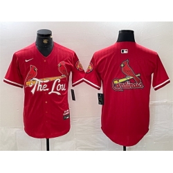 Men St  Louis Cardinals Team Big Logo Red 2024 City Connect Limited Stitched Baseball Jersey 1